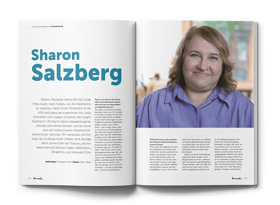 moment by moment 01/2020 Starke Frauen Interview Sharon Salzberg