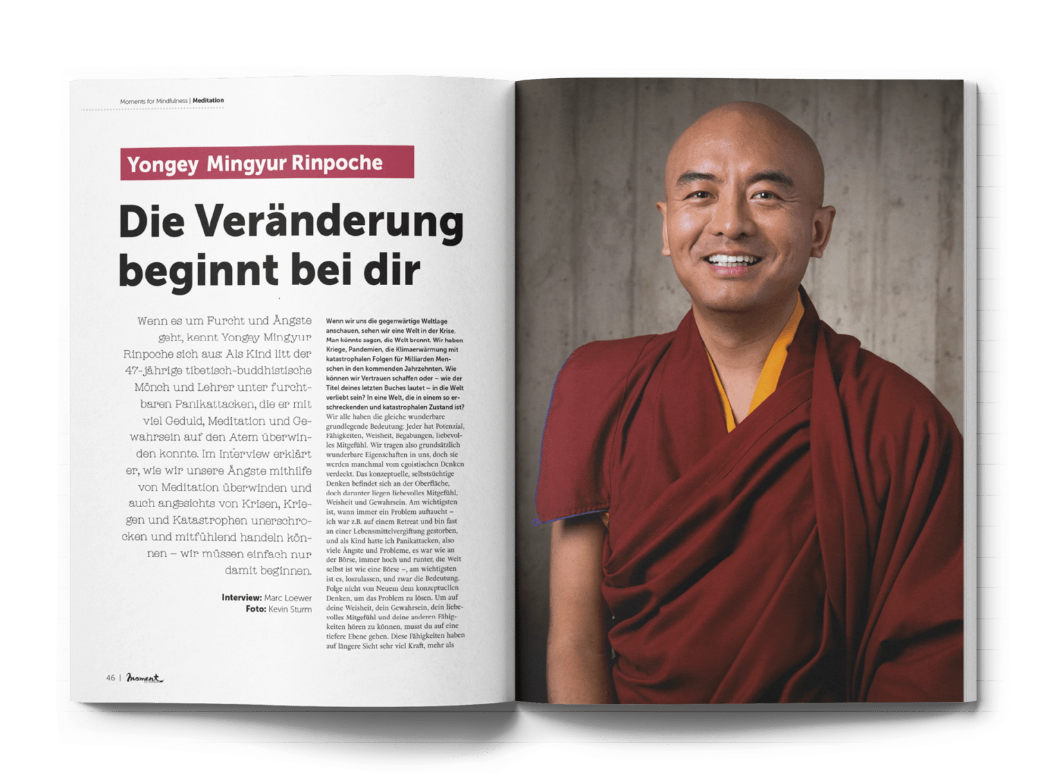 Vorschau Doppelseite Yongey Mingyur Rinpoche: Die Veränderung beginnt bei dir