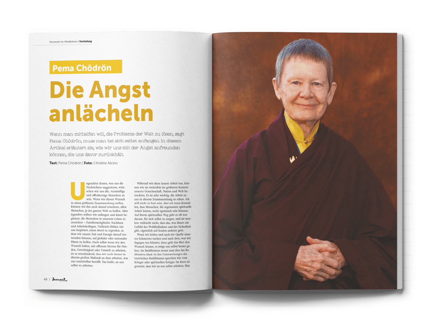 Vorschau Doppelseite Pema Chödrön: Die Angst anlächeln